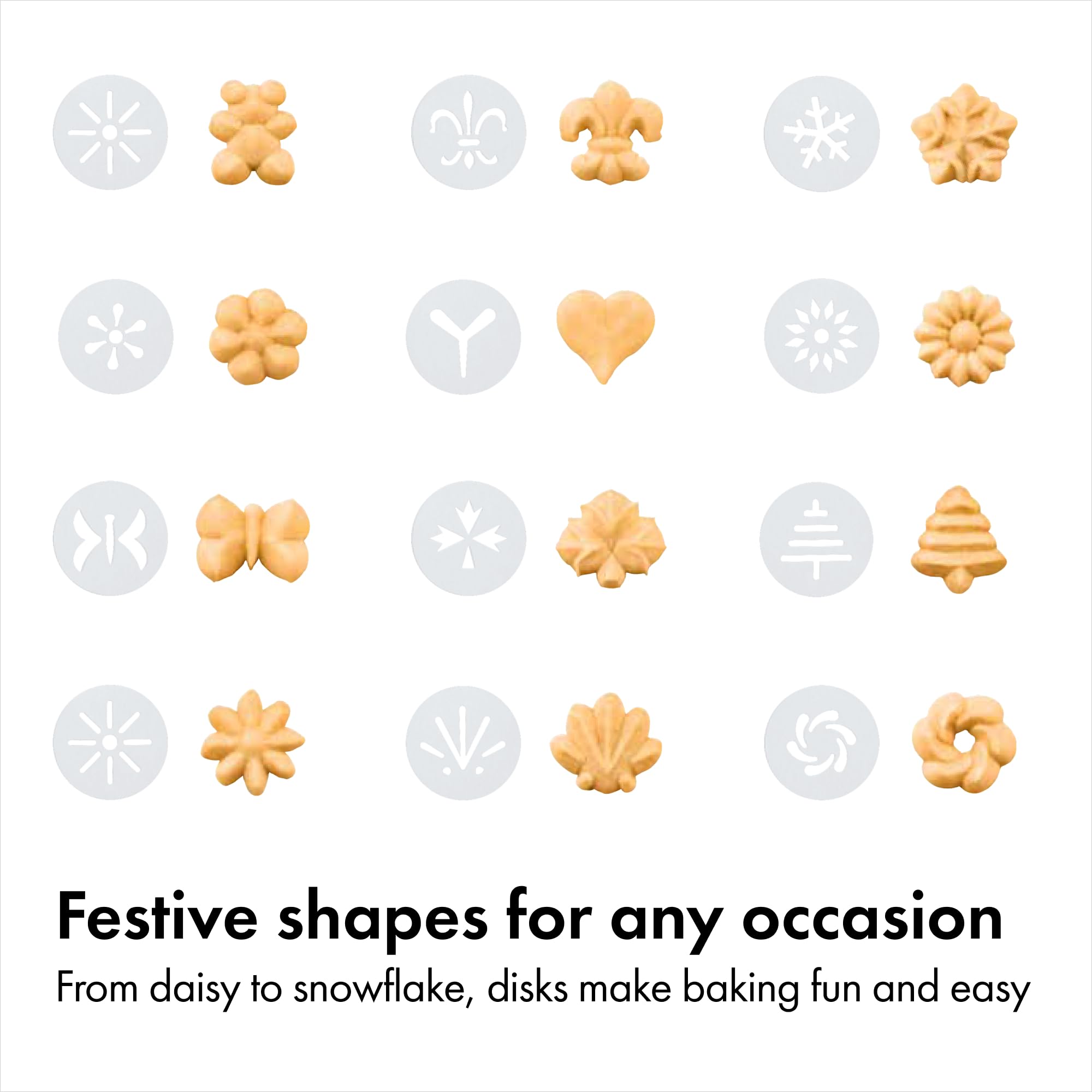 OXO Good Grips Leaf disk brings natural patterns to spritz cookies