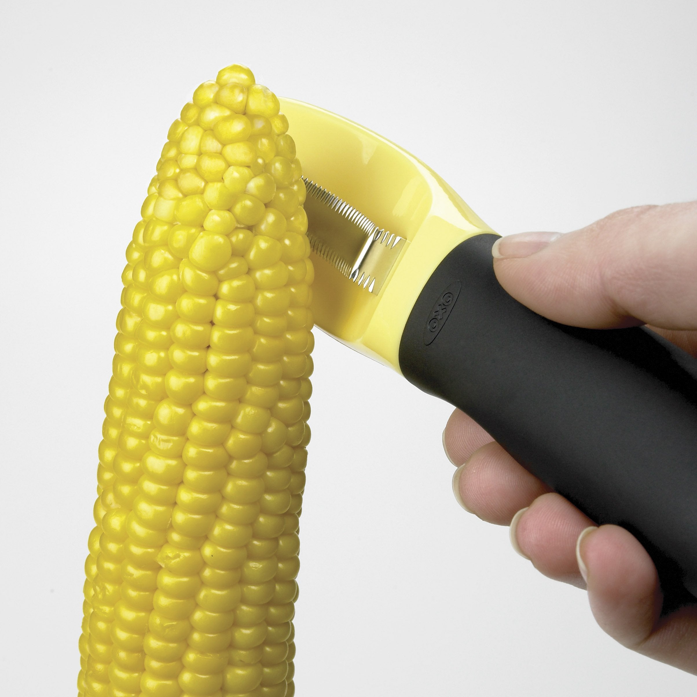 OXO Good Grips Corn Peeler serrated dual-sided blade for both hands.