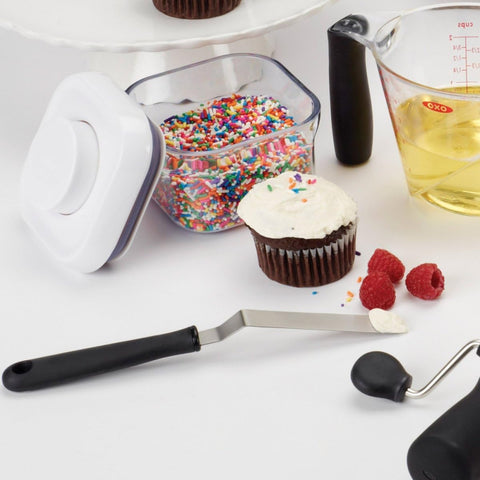 OXO Good Grips Cupcake Icing Knife smooth edges ensure even coats.