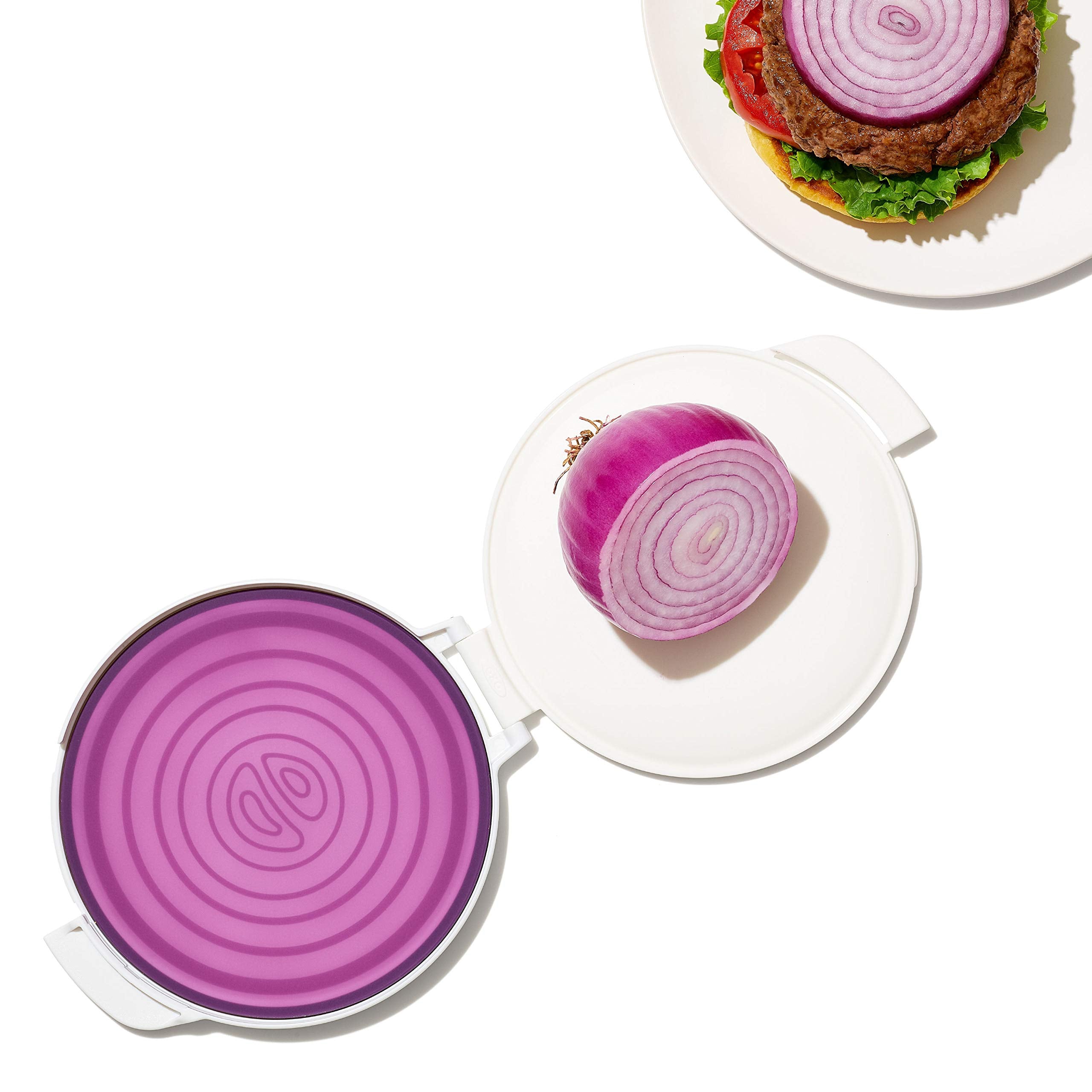 OXO Good Grips Cut & Keep bright lids help locate produce fast in fridge