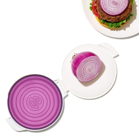 OXO Good Grips Cut & Keep bright lids help locate produce fast in fridge