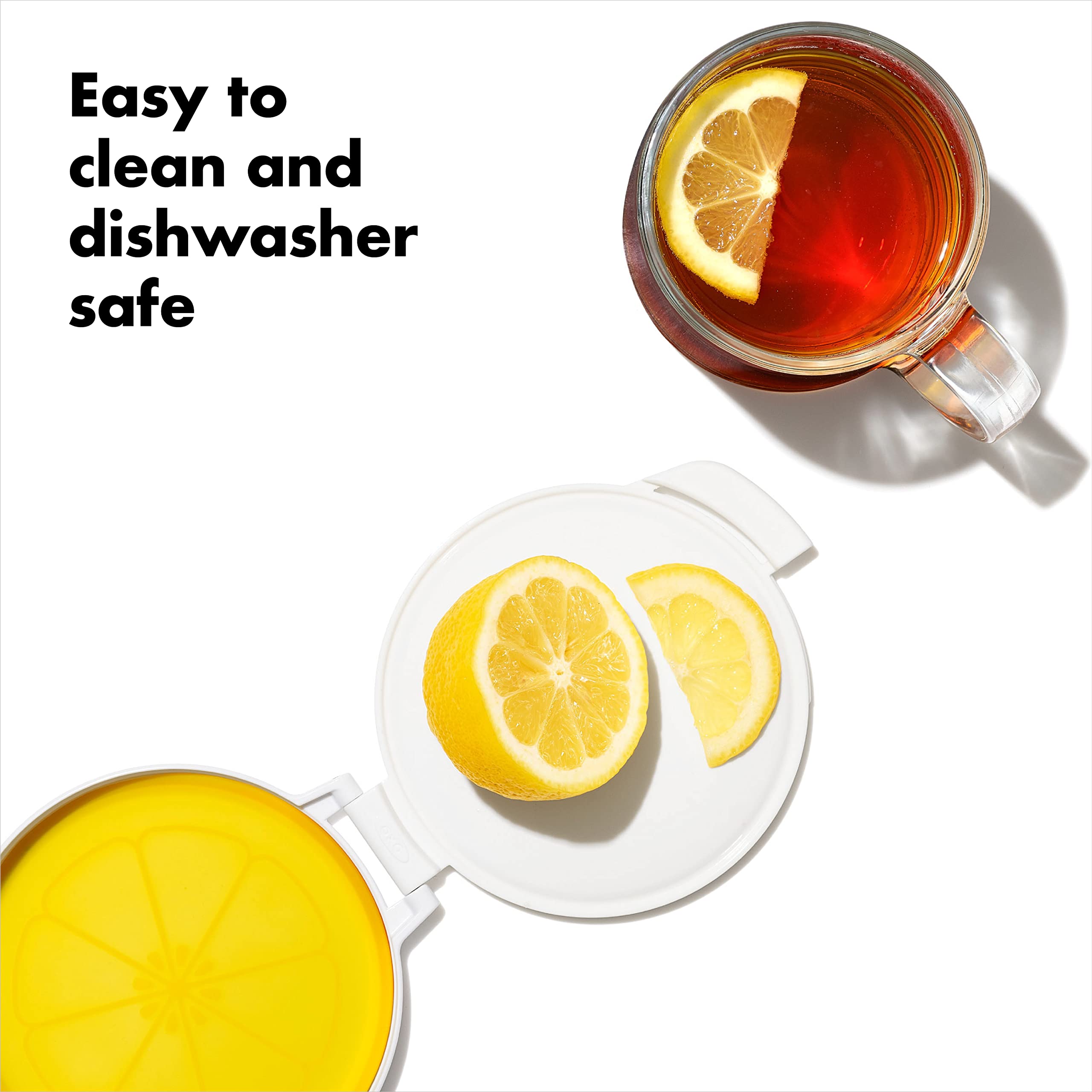 OXO Good Grips Cut & Keep lid in fridge keeps produce fresh and odors contained