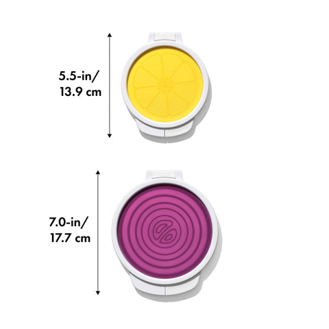 OXO Good Grips Cut & Keep onion-slice saver with purple lid keeps fridge odors separate