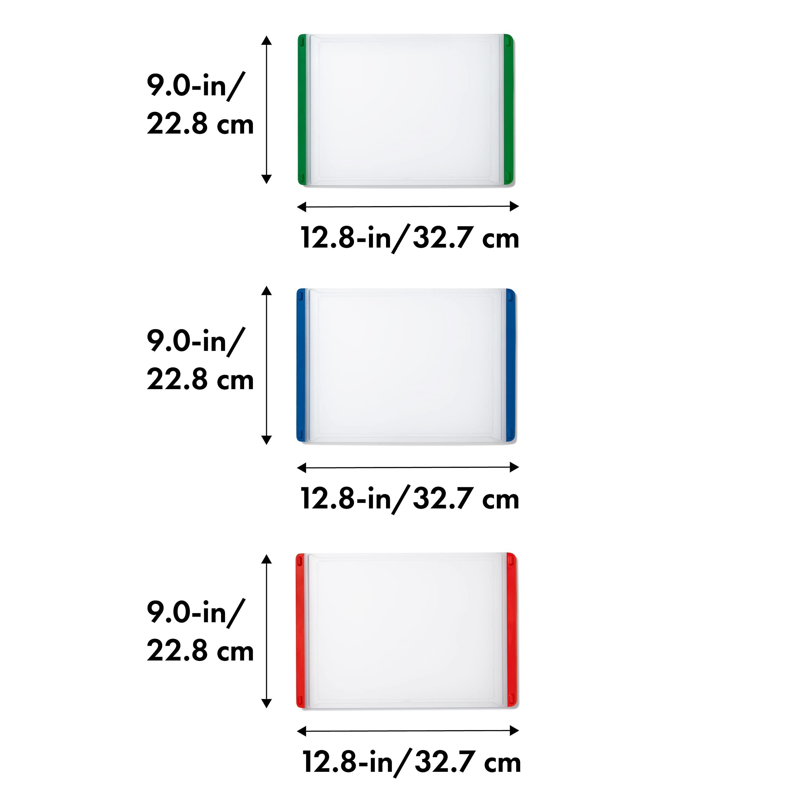 OXO Good Grips blue cutting board ideal for fish and organized prep.