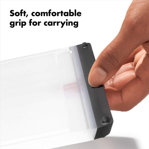 OXO Good Grips soft-edged handles support easy lifting
