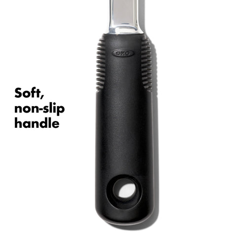 OXO Good Grips die-cast tenderizer soft non-slip handle stays comfortable.