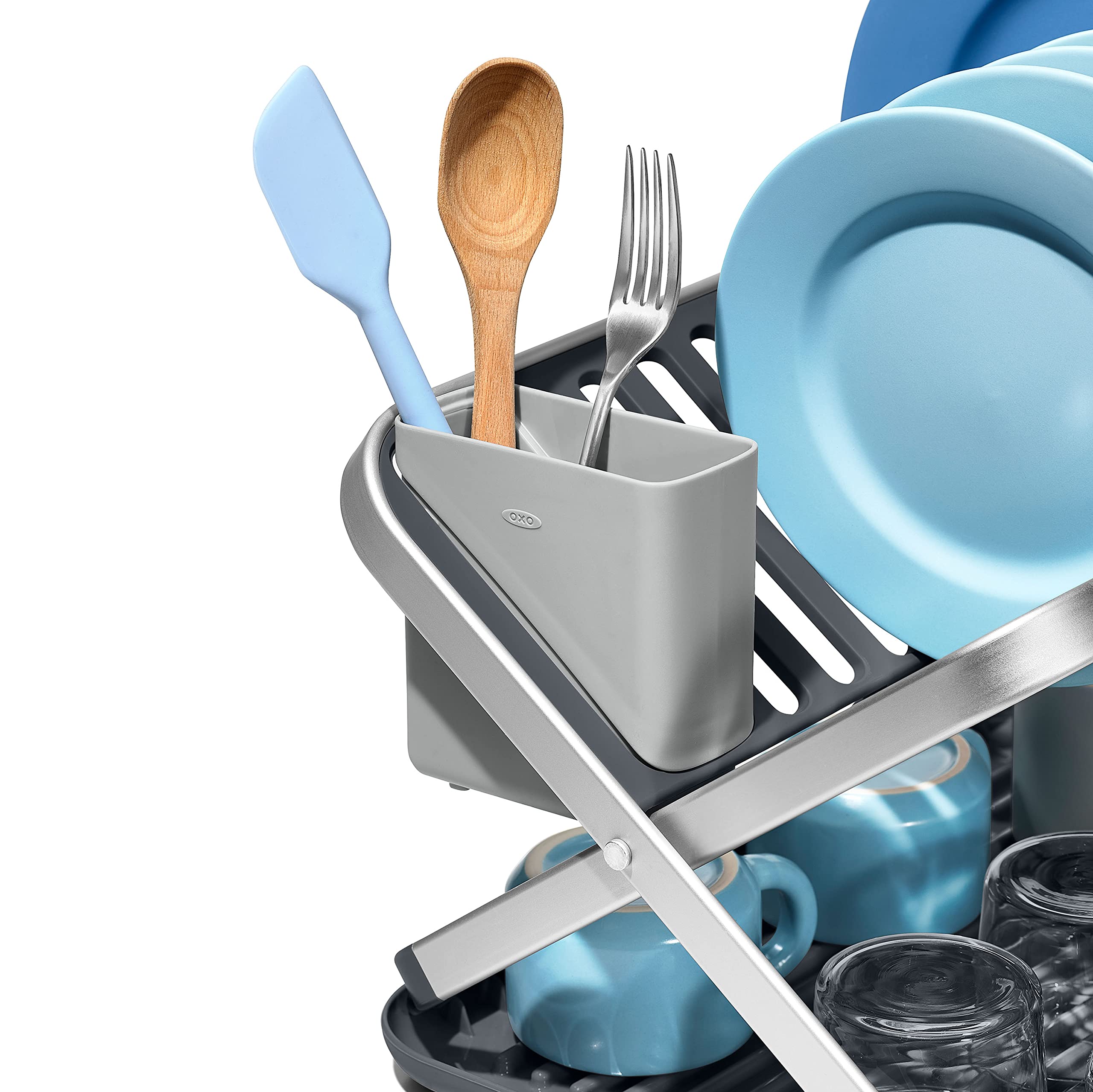 OXO Good Grips two-layer design handles pots, lids, and cups