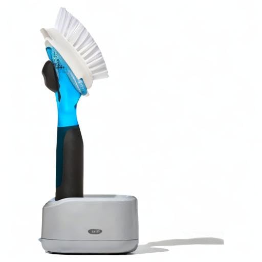 OXO Good Grips ergonomic handle provides comfortable grip during dish duty