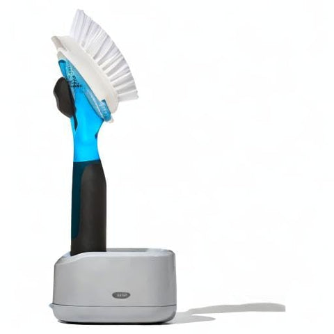 OXO Good Grips ergonomic handle provides comfortable grip during dish duty