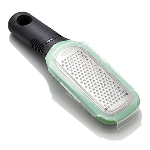 OXO Good Grips grater ideal for kitchen tasks and quick pastes.