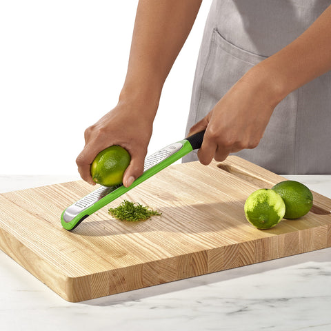 Durable etched design stands up to daily kitchen tasks.