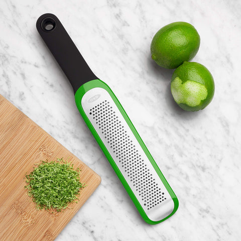 Compact all in one design includes zesting and grating options.