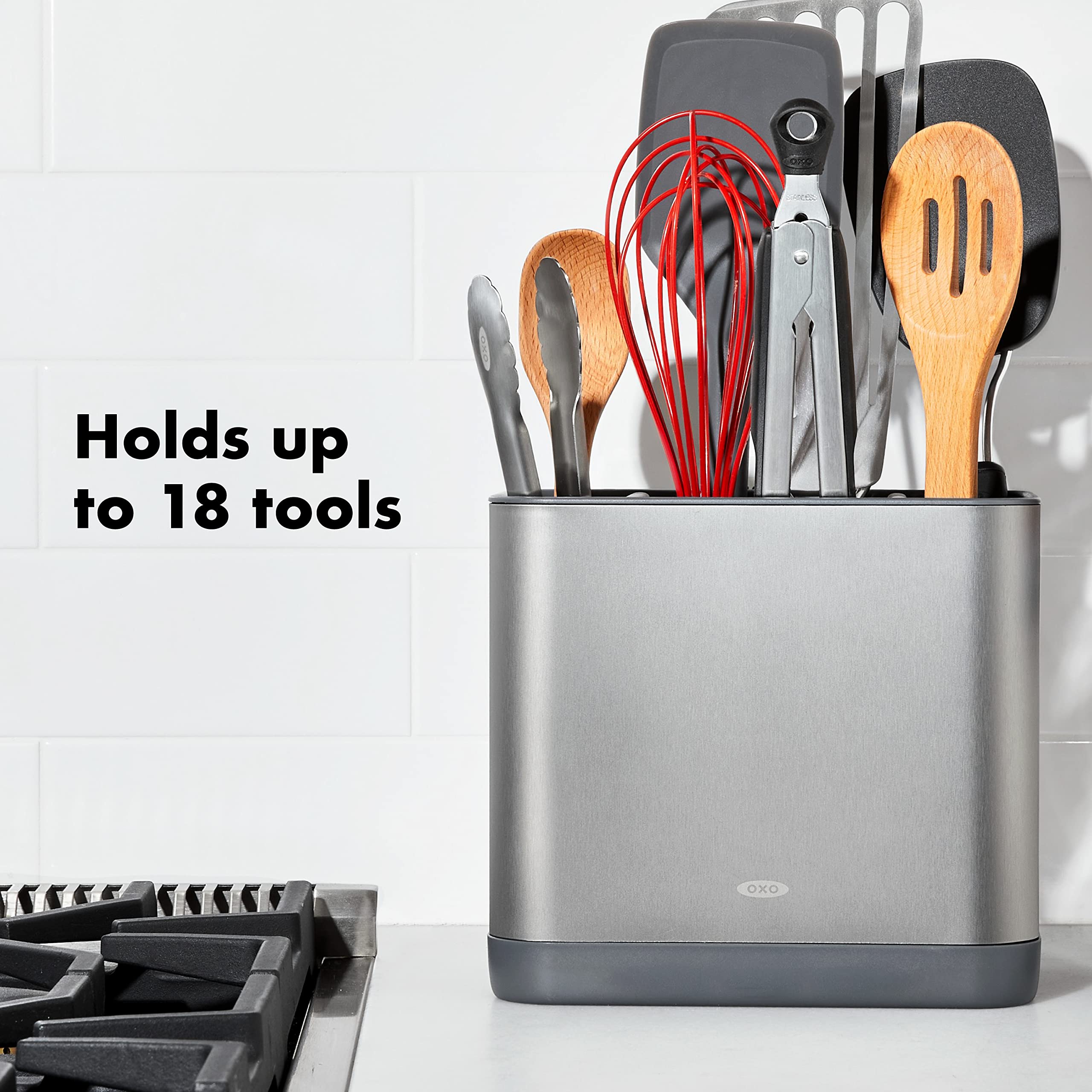 OXO Good Grips fingerprint-proof finish reduces smudges for a tidy counter.