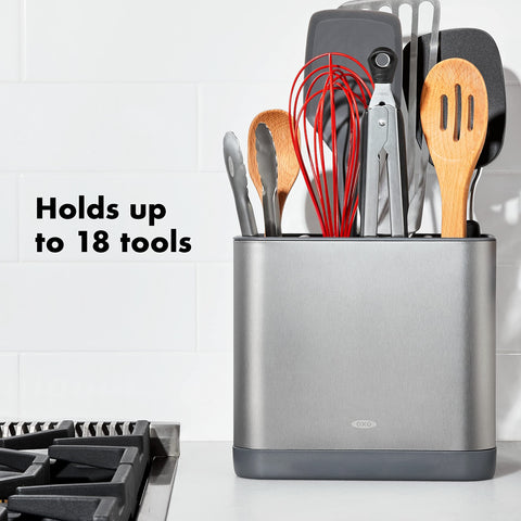 OXO Good Grips fingerprint-proof finish reduces smudges for a tidy counter.