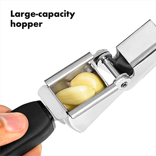 OXO Good Grips Garlic Press stainless steel body signals durable construction