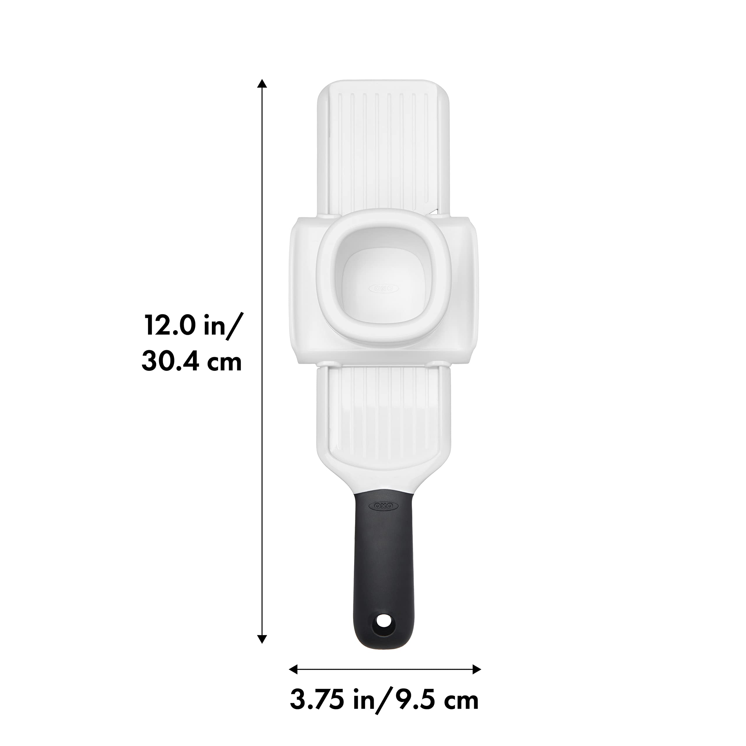 OXO Good Grips Garlic Slicer integrated chamber keeps garlic contained