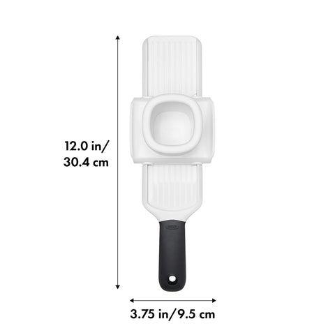 OXO Good Grips Garlic Slicer integrated chamber keeps garlic contained