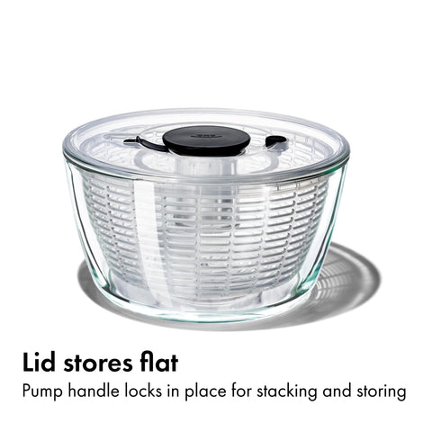 OXO Good Grips glass bowl provides stable base on countertops.