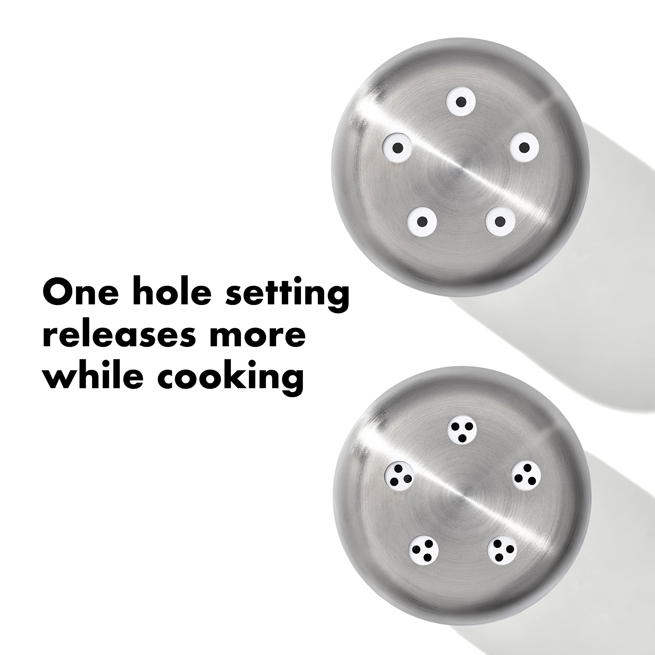 OXO Good Grips shaker on kitchen counter ready for everyday seasoning.
