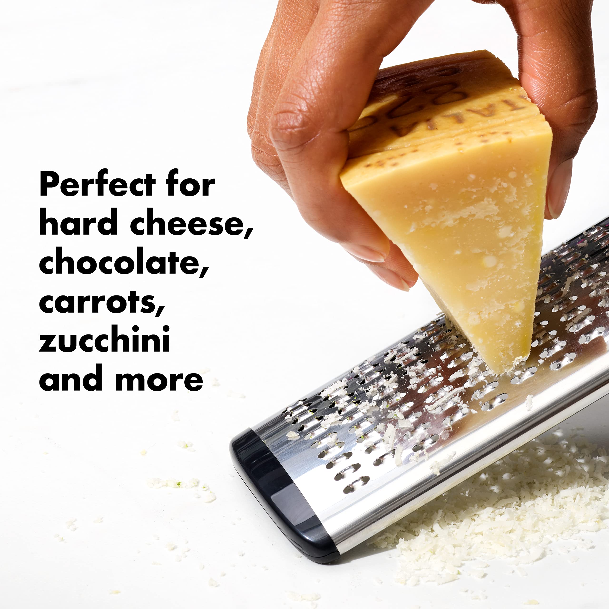 OXO Good Grips Grater is dishwasher safe for easy cleanup after use.