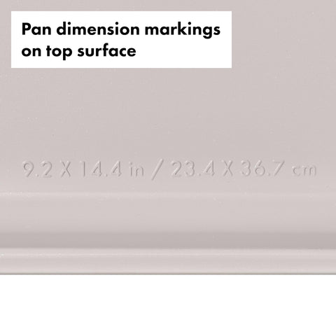 OXO Good Grips storm blue bakeware in-use kitchen scene demonstrates versatile baking options