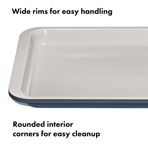 OXO Good Grips jelly roll pan rounded corners for easier cleaning