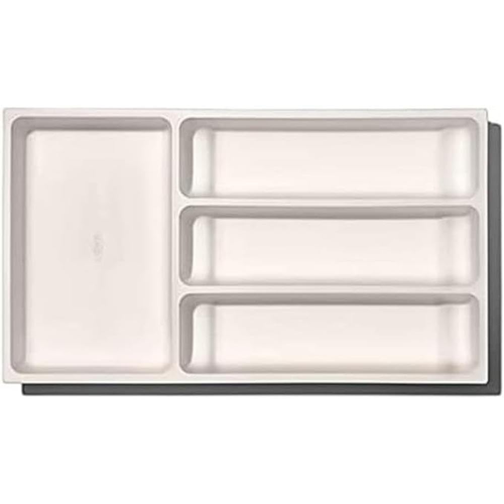 OXO Good Grips expandable kitchen drawer organizer in white keeps utensils neatly aligned for quick prep.