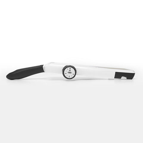 OXO Good Grips Large Mandoline thickness dial enables seven settings for flexible prep.