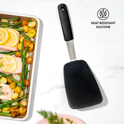 OXO Good Grips heat-resistant silicone endures high temperatures without warping.
