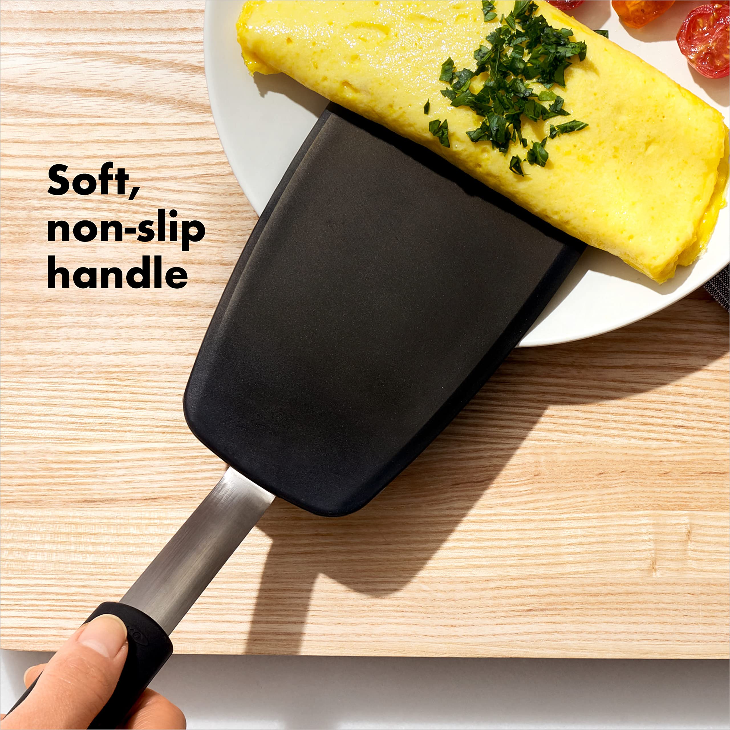 OXO Good Grips soft non-slip handle stays comfortable while serving crowds.