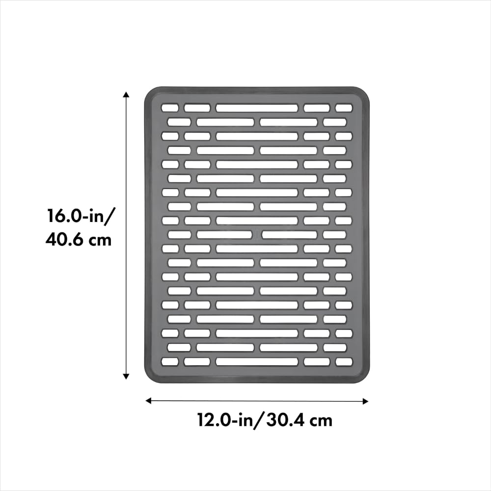OXO Good Grips Large Sink Mat dimensions 12.25 x 16 inches for large sinks.