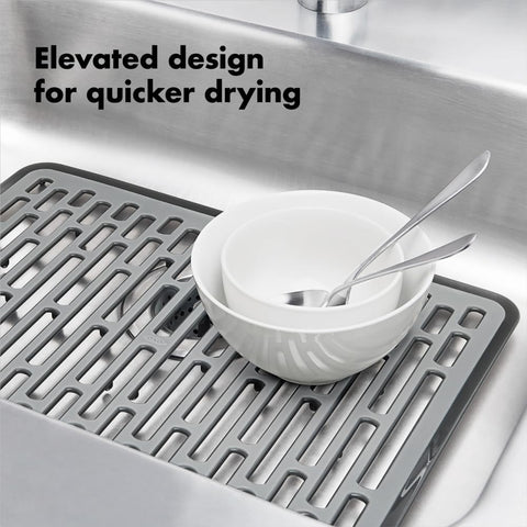 OXO Good Grips Large Sink Mat PVC-free and easy to clean after use.