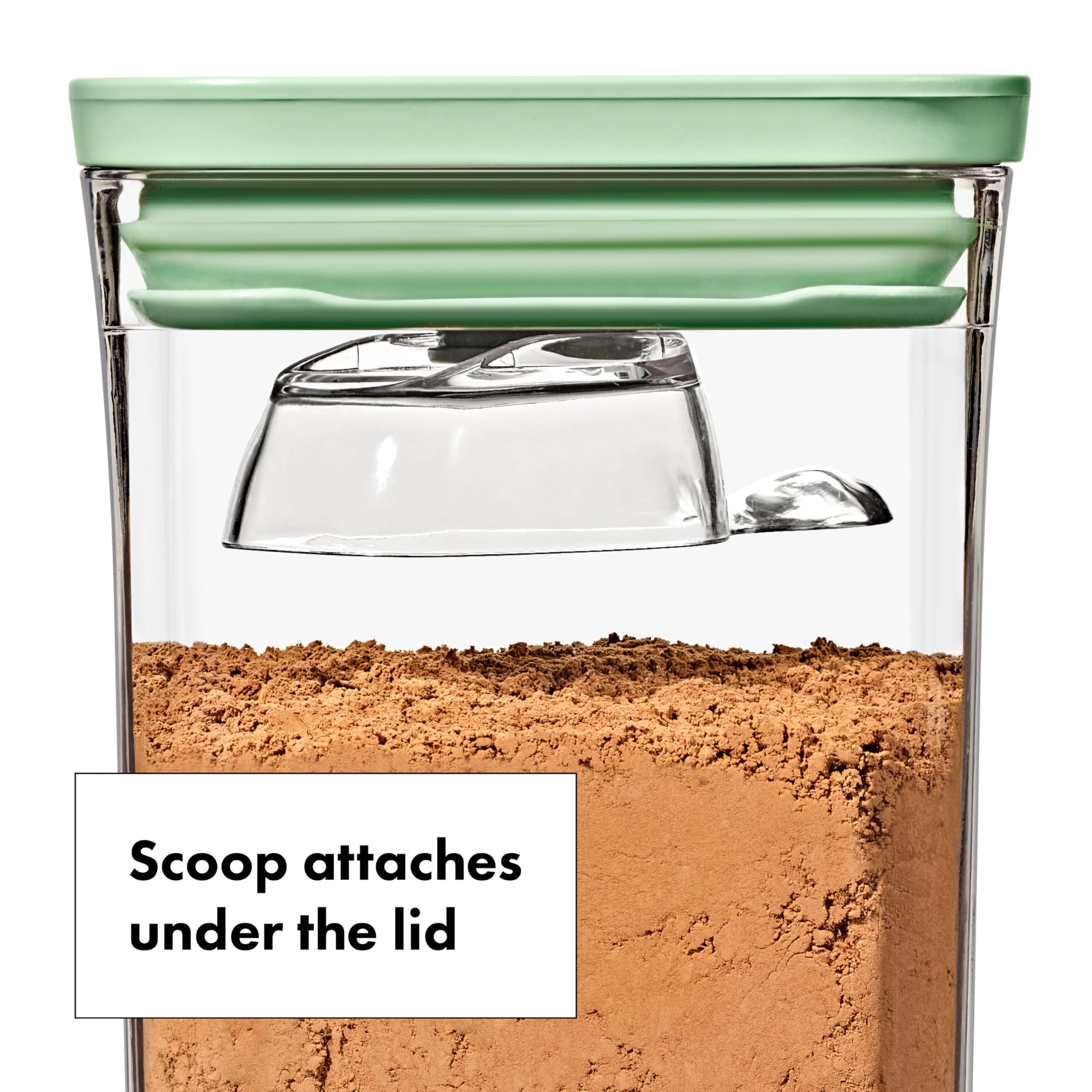 OXO Good Grips lid doubles as a sturdy handle for easy opening.