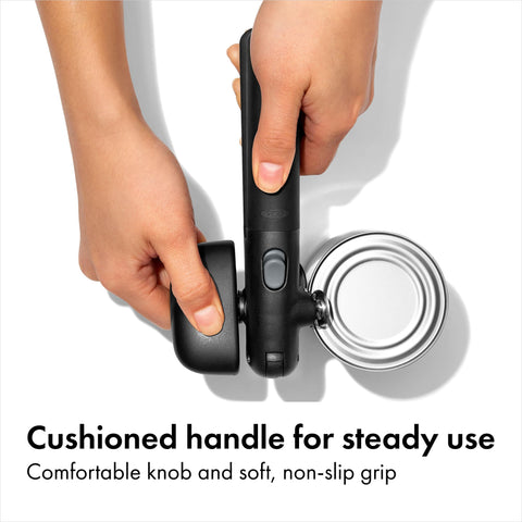 Easy release button unlocks the opener quickly for easy disposal.