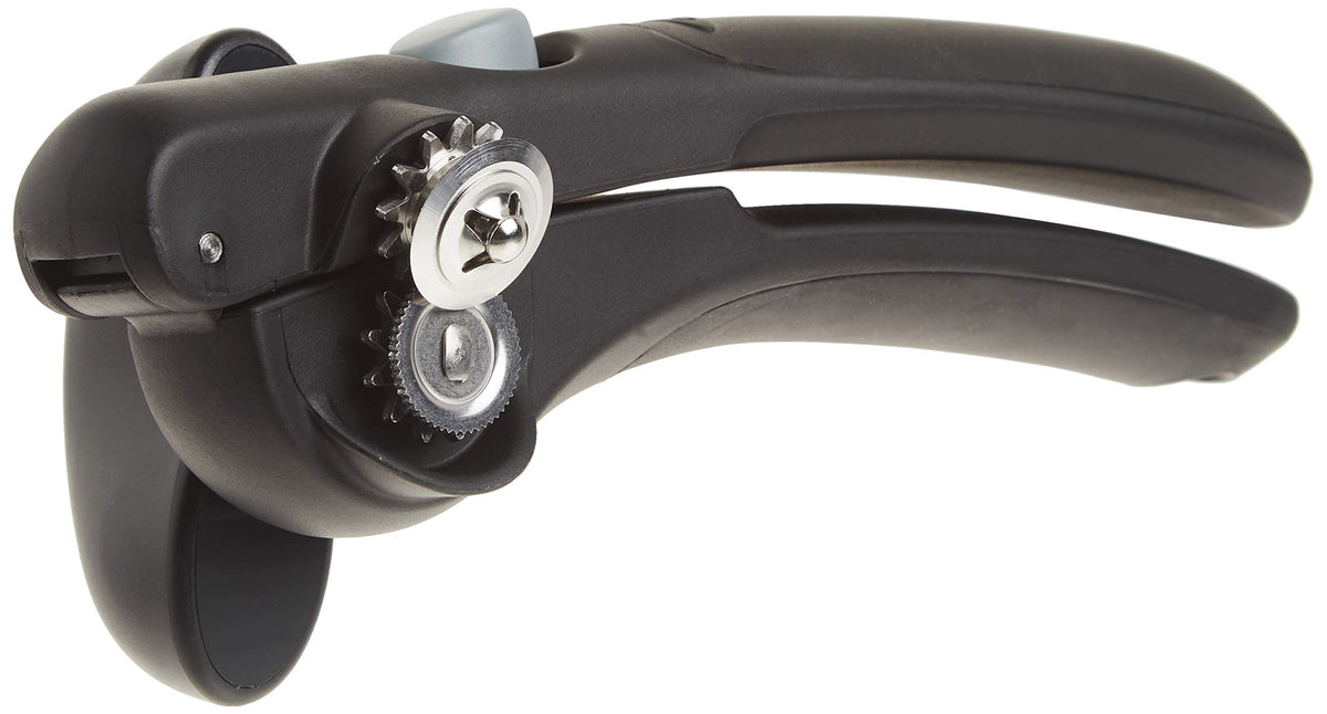 OXO Good Grips locking can opener with Snap-Lock holds the can for easy turning