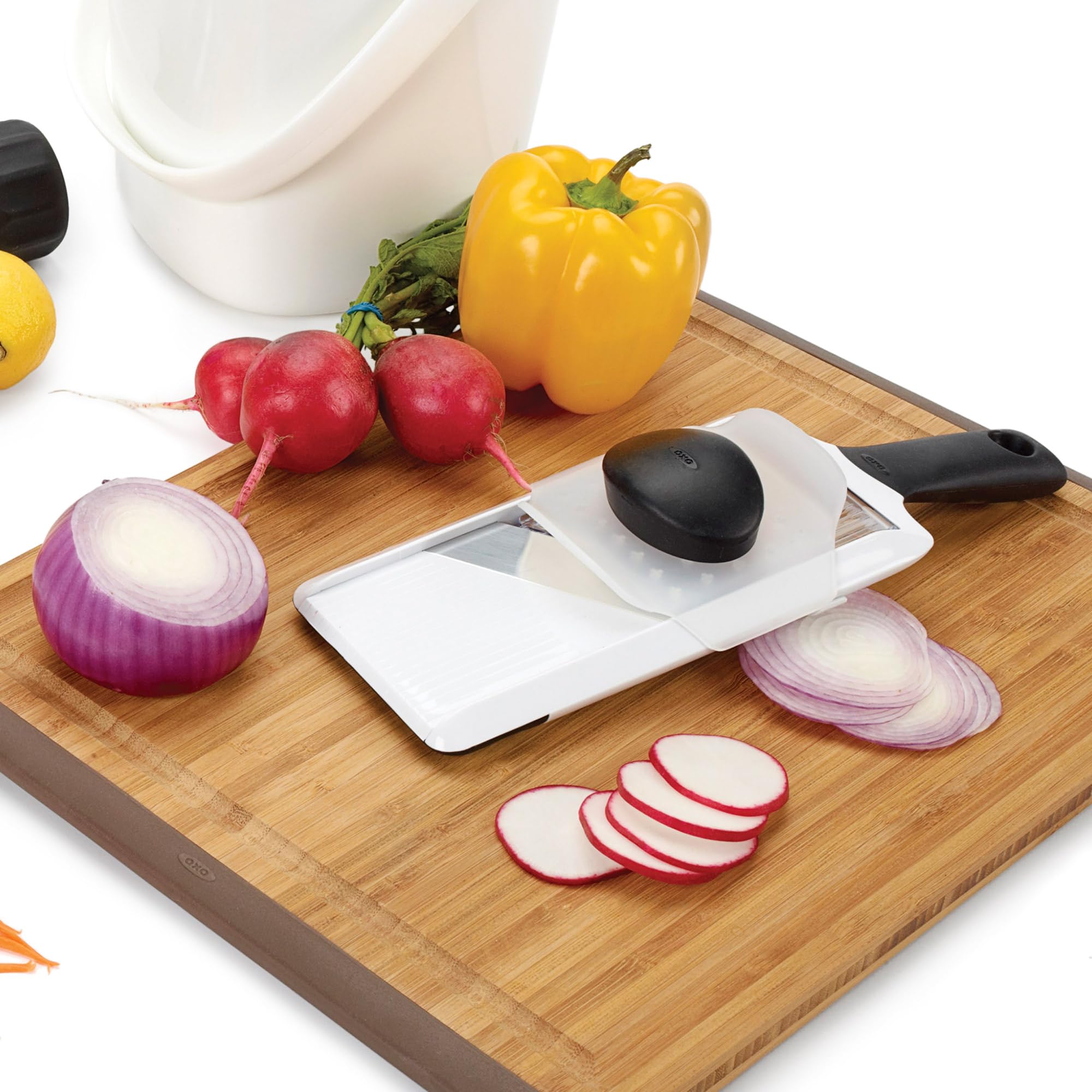 OXO Good Grips Mandoline Slicer clear window helps monitor portions