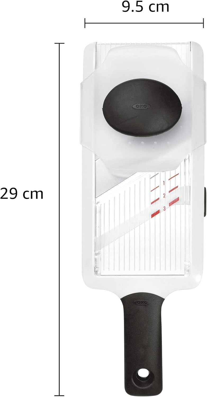 OXO Good Grips Mandoline Slicer food holder protects hands during use