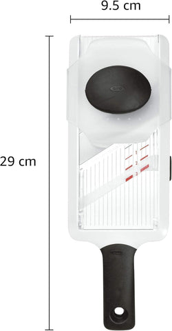 OXO Good Grips Mandoline Slicer food holder protects hands during use