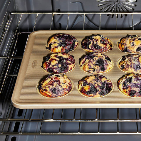 OXO Good Grips micro textured pattern promotes airflow for even baking.