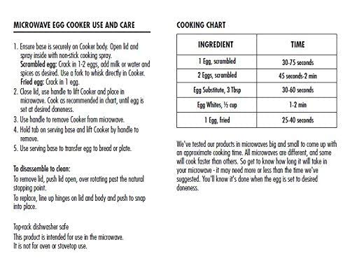 Two white egg cookers in the pack ready for breakfast prep.