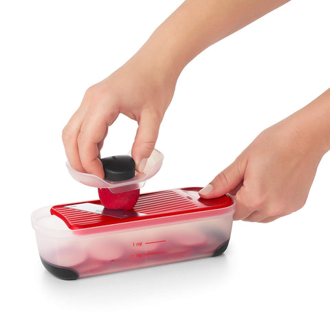 OXO Good Grips mini grate and slice set blade slots keep blades organized