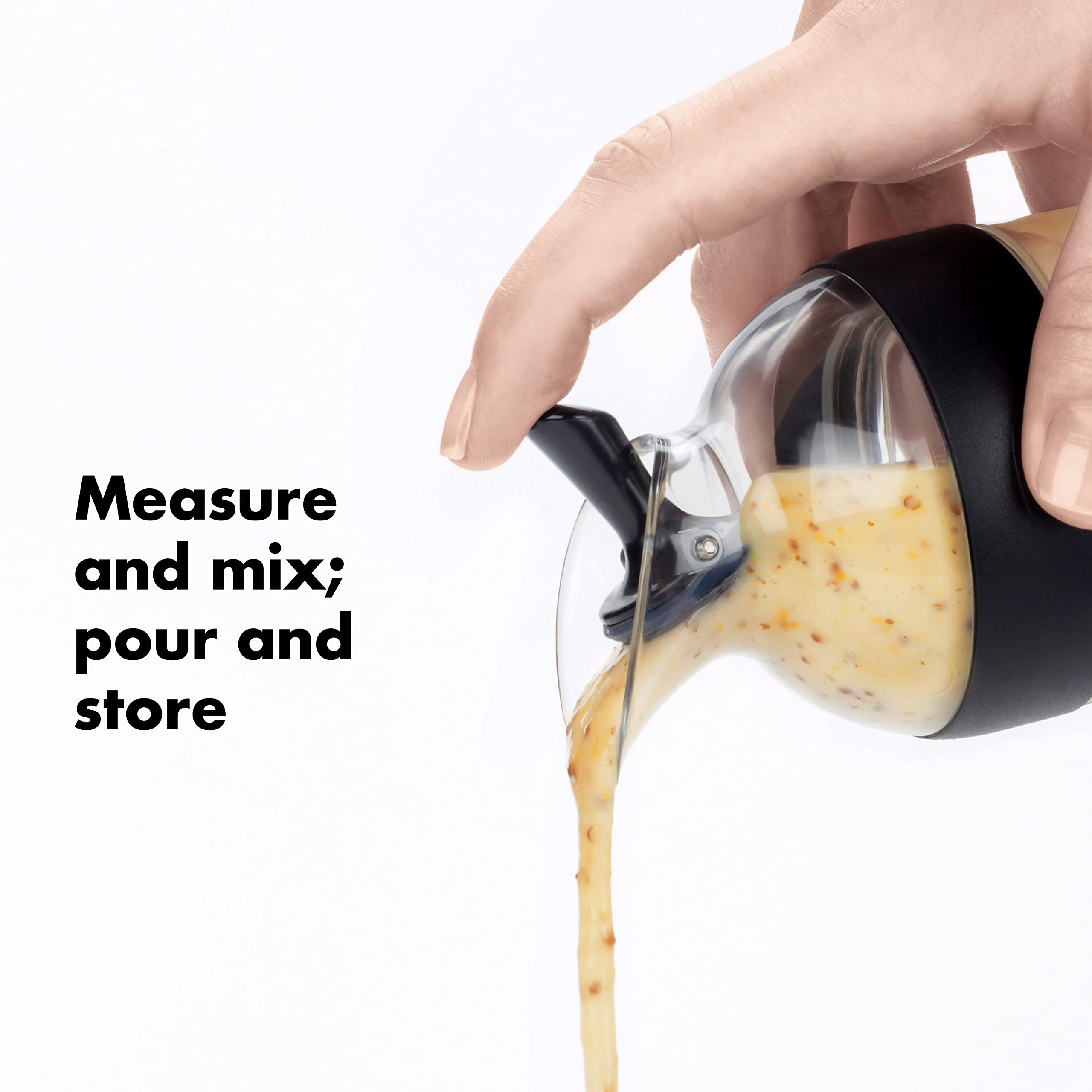 OXO Good Grips mini dressing shaker leak-proof cap for mess-free pouring