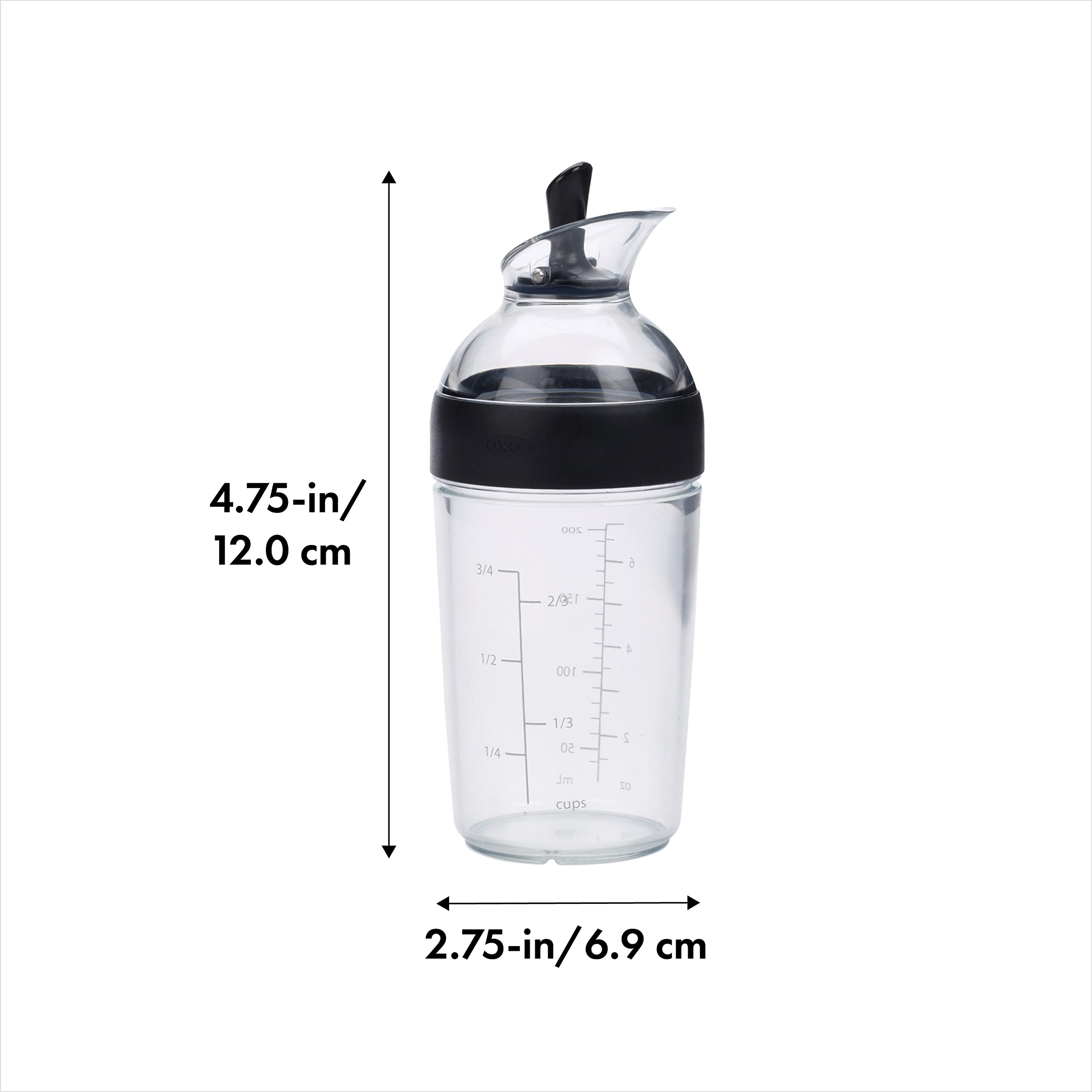OXO Good Grips mini dressing shaker wide opening for easy ingredient addition