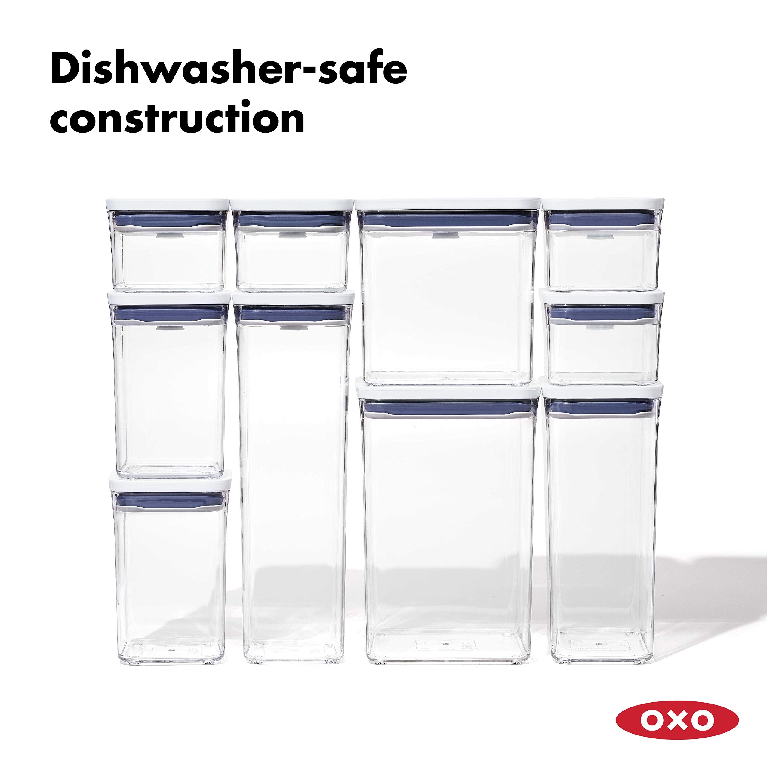 Includes four 0.2 qt containers for small-item storage