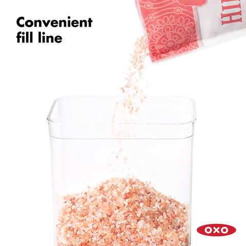 OXO Good Grips mini POP button ensures simple opening and closing