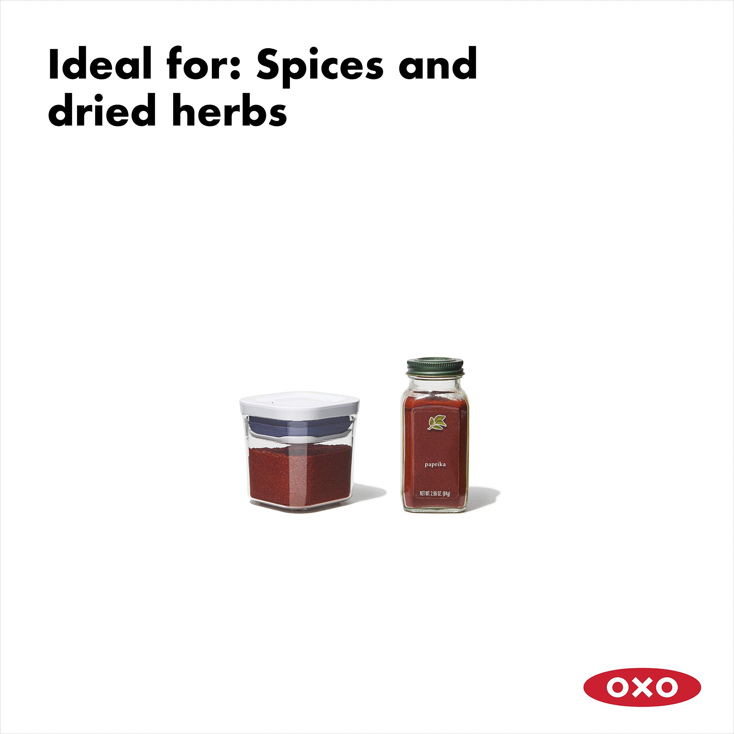 OXO Good Grips stackable mini POP containers save drawer space for herbs