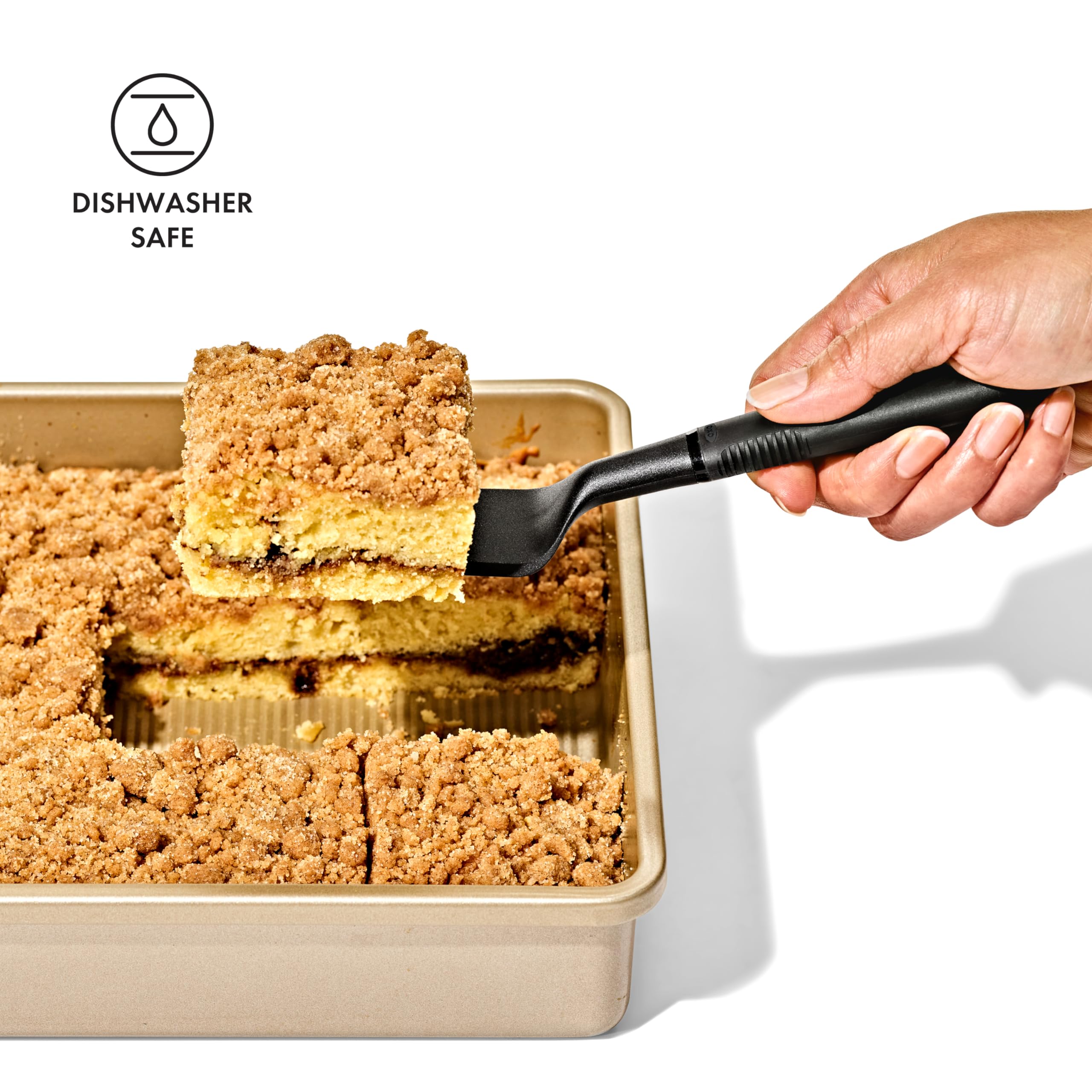OXO Nylon utensils are high-heat resistant and safe for non-stick cookware