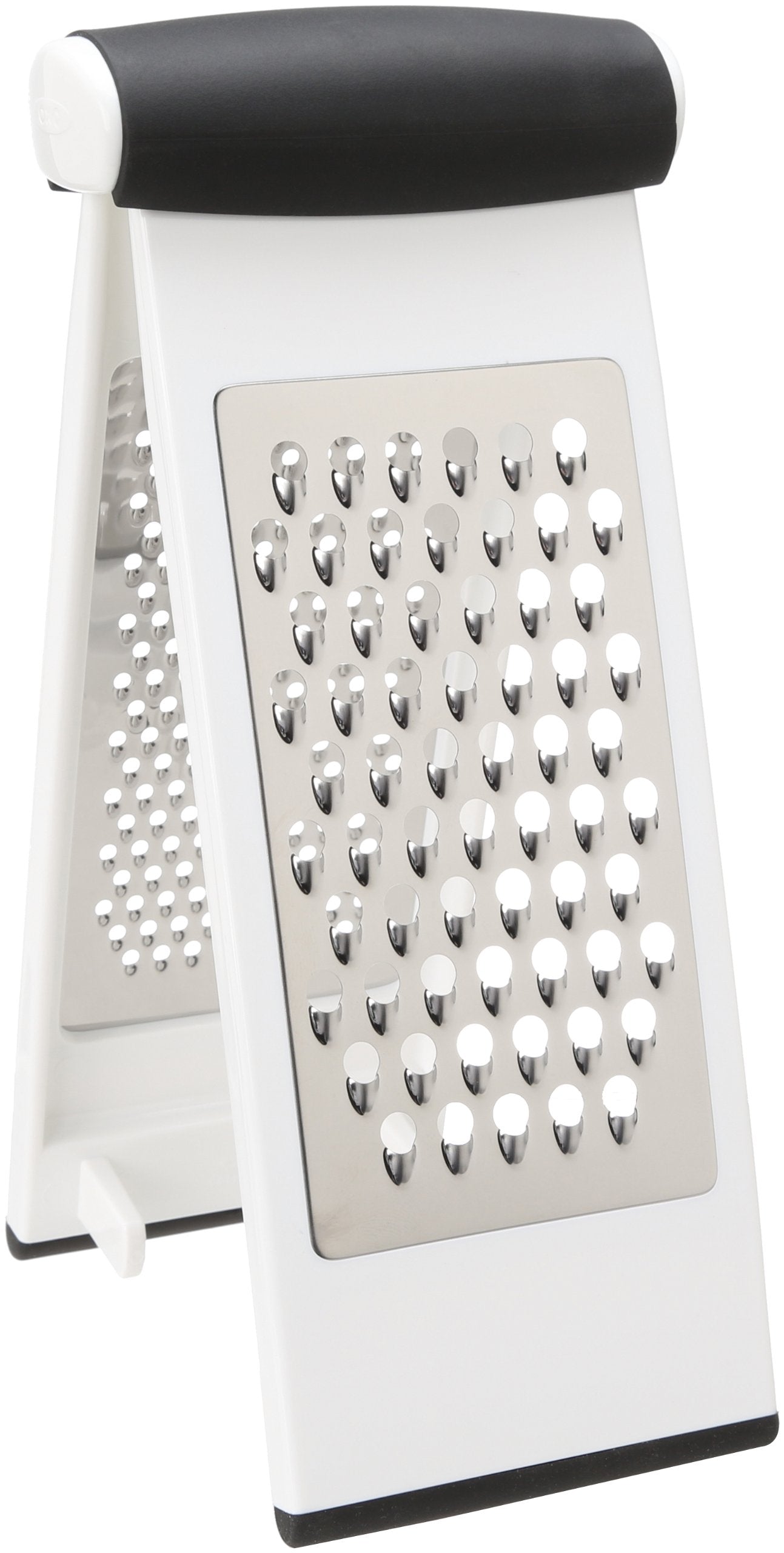 OXO Good Grips Multi Grater on a cutting board for stable upright grating
