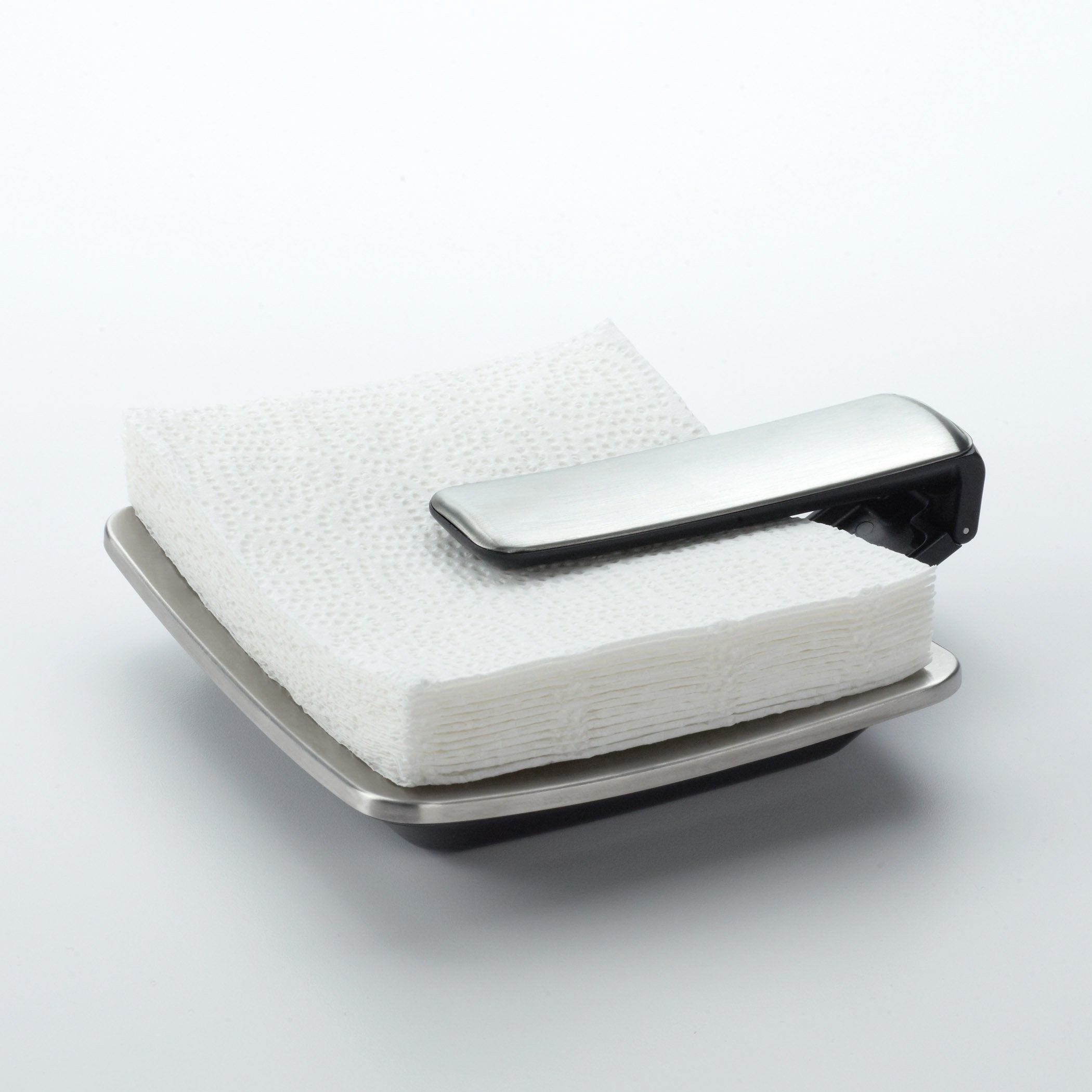 OXO Good Grips Napkin Holder arm with rubber grip prevents napkins from sliding