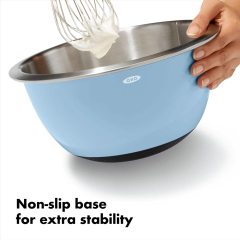 Nestable OXO Good Grips bowls save cabinet space when stored